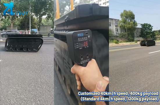  TinS-17E High Speed Large Dimension Heavy duty Crawler robot chassis